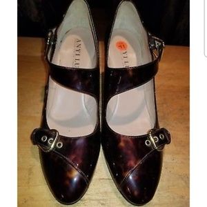 Anyi Lu patent tortoise maryjane shoe
